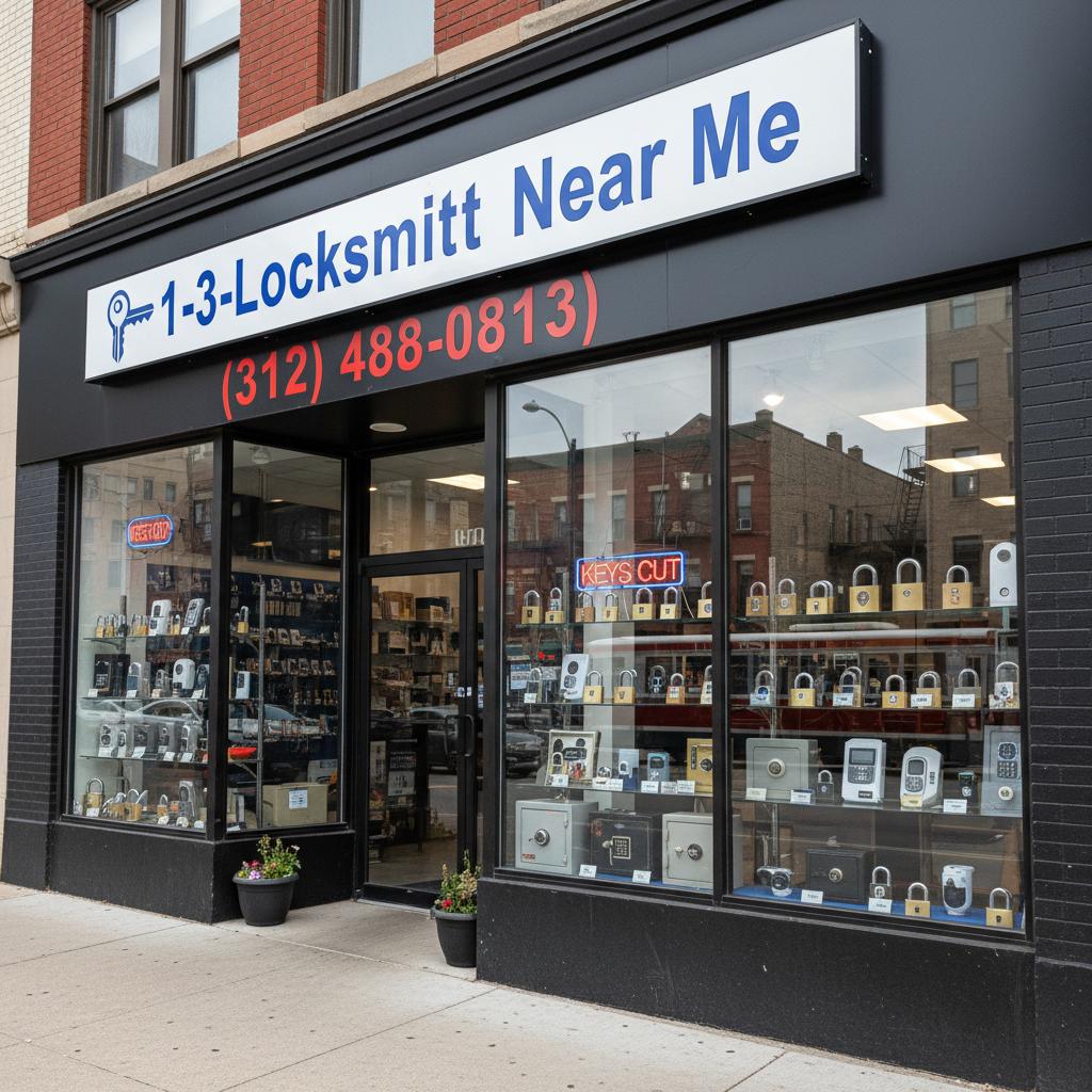 1-2-3-Locksmith Near Me - Commercial locksmith storefront and professional business locksmith service in Chicago (312) 488-0813
